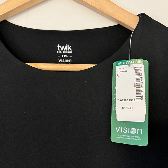 NWT Simons "Twik" Crew Neck Nylon Bodysuit - Picture 3 of 7